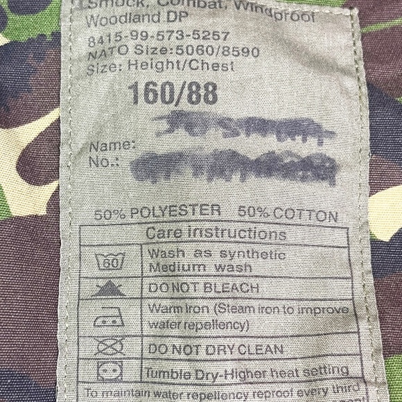 British Army Field Jacket Woodland DP Camouflage Smock Combat NATO - Picture 3 of 4
